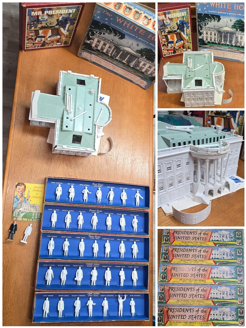 Vintage 1954 Louis Marx & Co. Presidents of the United States Set w/extras